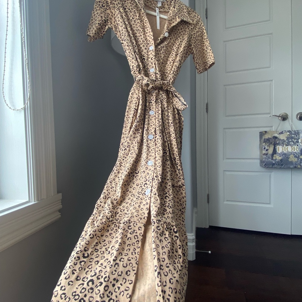 ASOS Leopard Print Collared Maxi Dress - Picture 5 of 5
